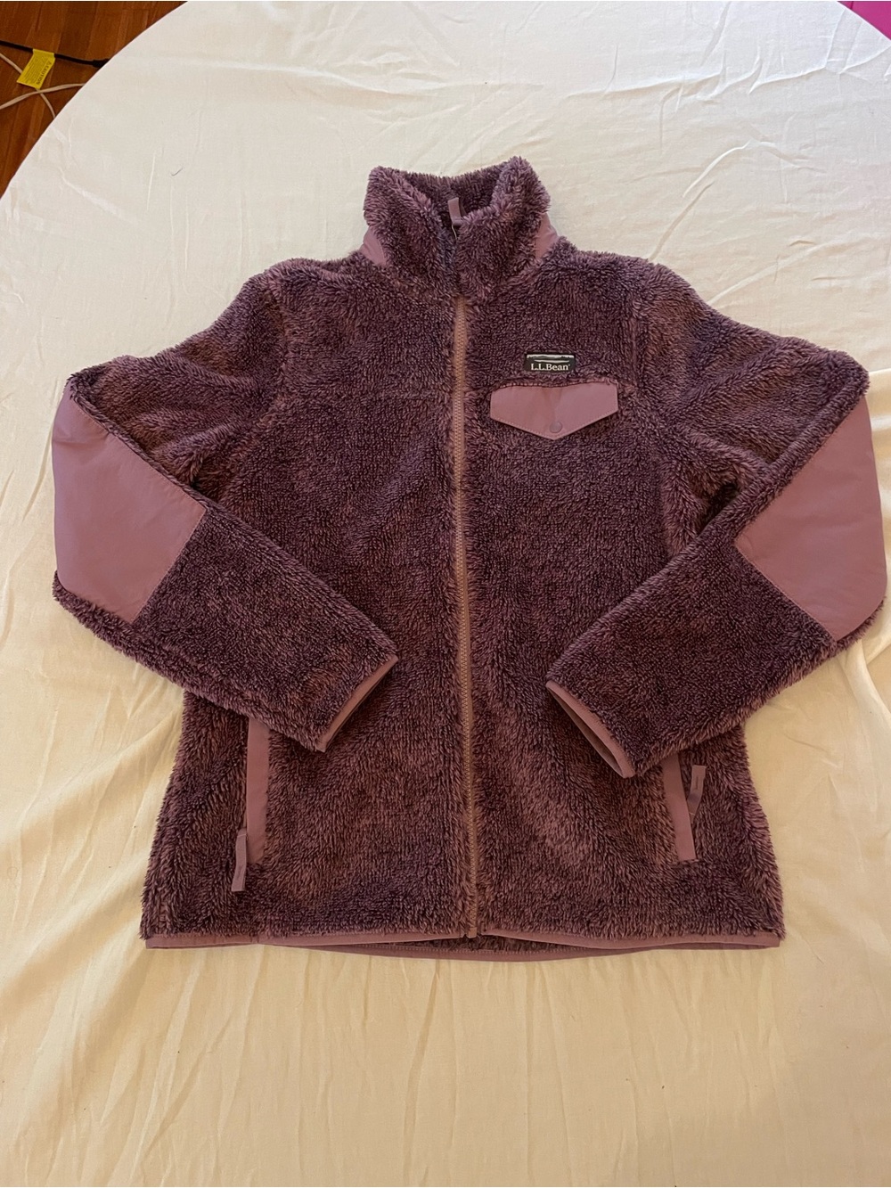 L.L. Bean Women’s High Pile Fleece Jacket -Eggplant